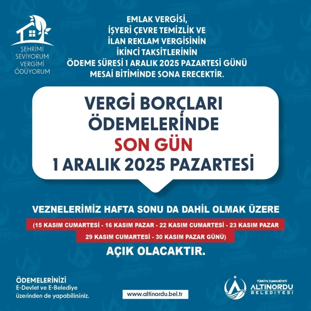 VERGİ DUYURUSU!